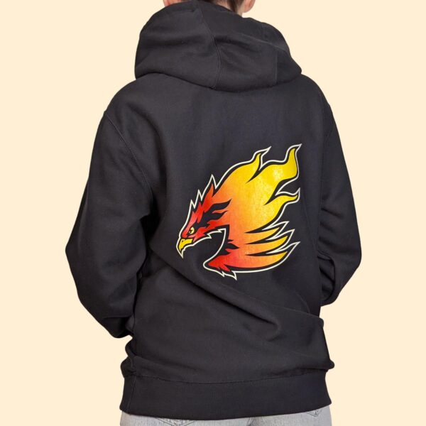 Firebirds Hoodie Fire, Model Back