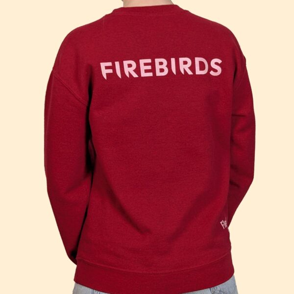 OG Firebirds Sweater -Red - Model Back