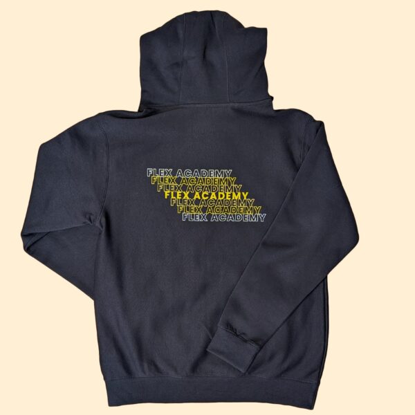 Flex Academy Hoodie White Green Back