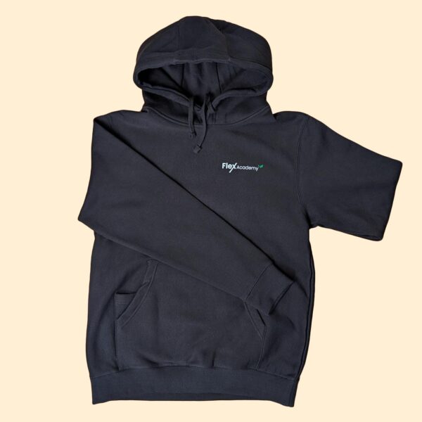Flex Academy Hoodie White Green Front